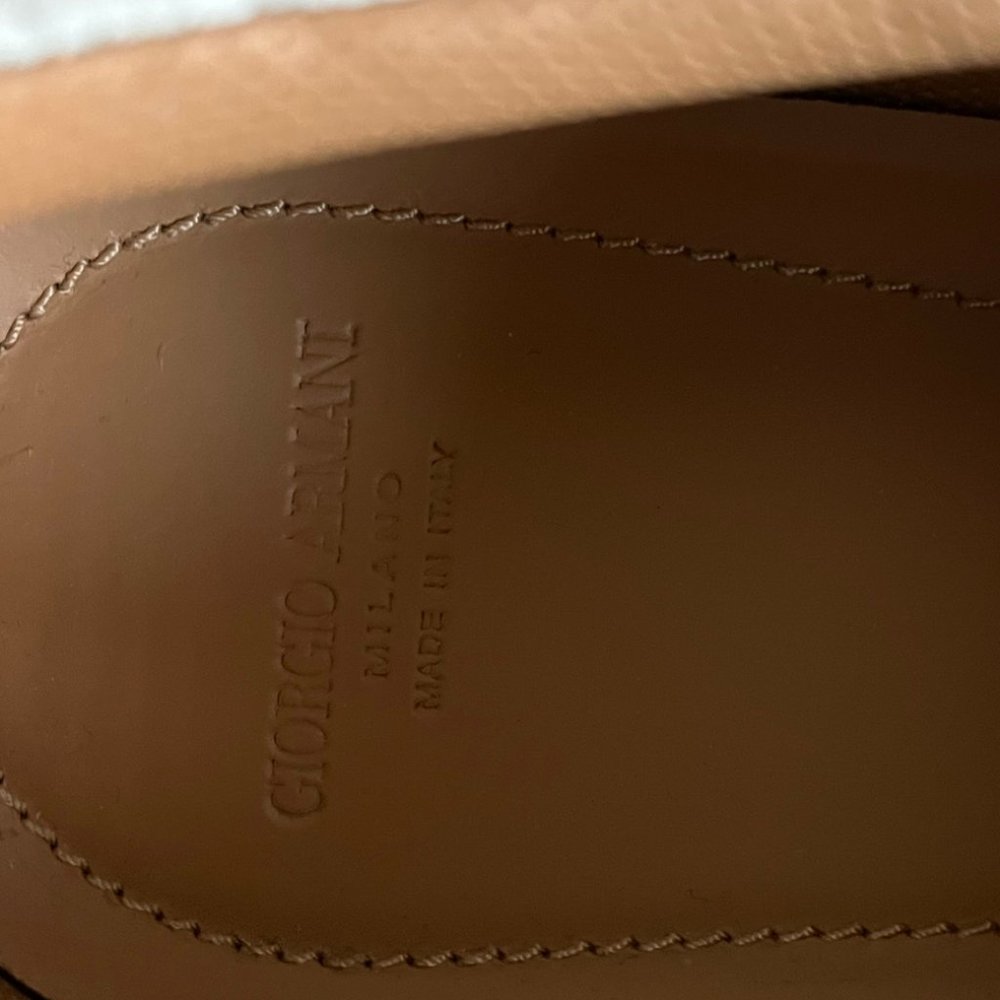 NIB Giorgio Armani Men's White Leather Casual Shoes Sneakers Sz 11 Style X2C621 - Picture 13 of 15